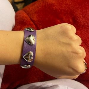 Purple Heart stud bracelet